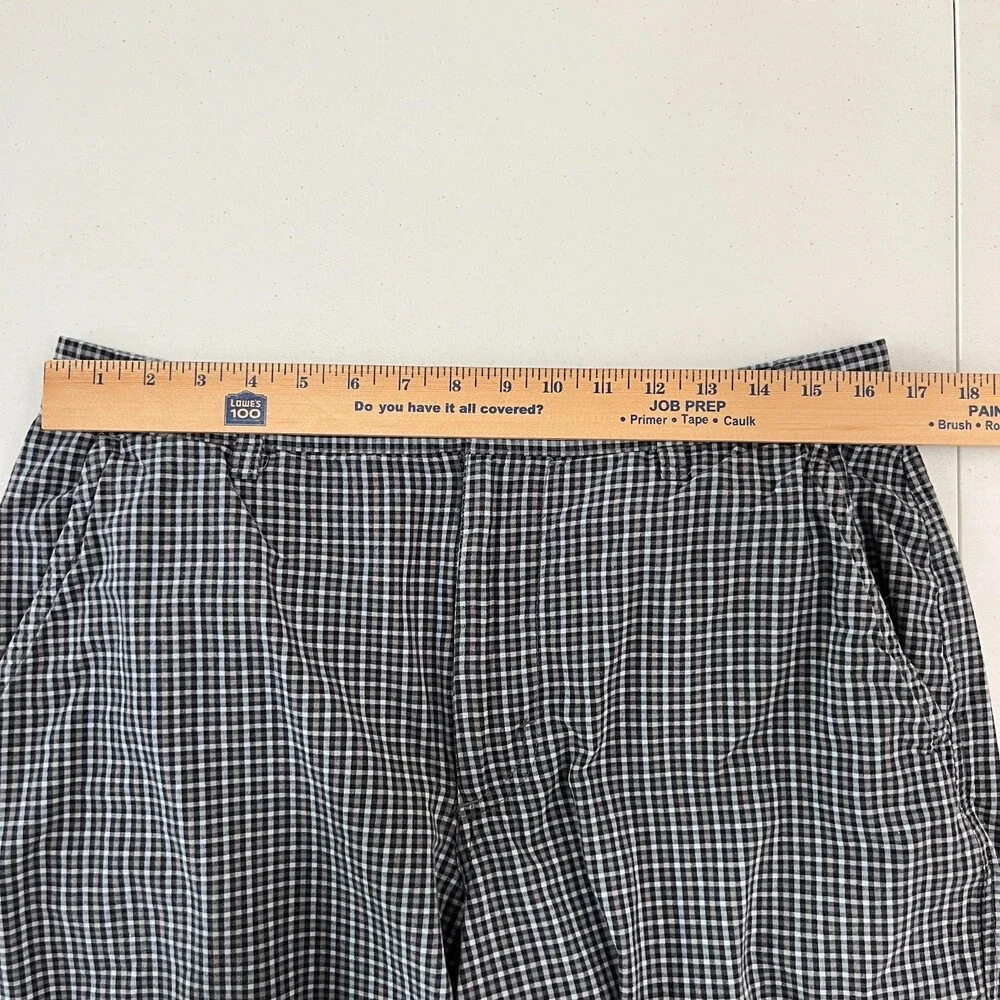 Banana Republic Men's Navy Blue Checkered Shorts 100% Cotton Size 34